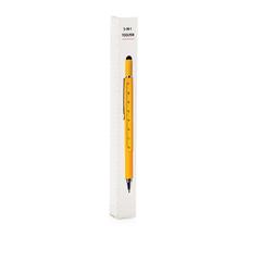 Vue Stylo outil 5 en 1 en aluminium de couleur jaune| Krokrodeal