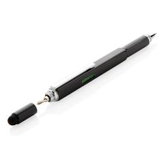 Vue Stylo outil 5 en 1 en aluminium de couleur noir| Krokrodeal
