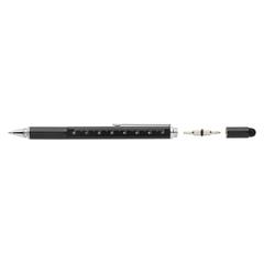 Vue Stylo outil 5 en 1 en aluminium de couleur noir| Krokrodeal