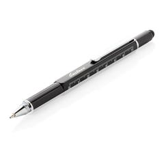 Vue Stylo outil 5 en 1 en aluminium de couleur noir| Krokrodeal