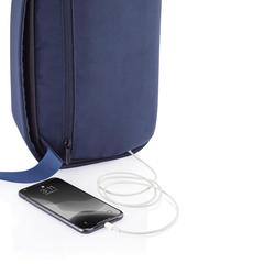 Vue Sac bandoulière Bobby Sling de couleur bleu| Krokrodeal