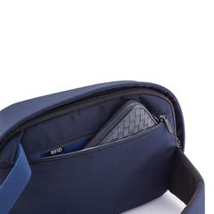 Vue Sac bandoulière Bobby Sling de couleur bleu| Krokrodeal