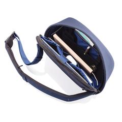 Vue Sac bandoulière Bobby Sling de couleur bleu| Krokrodeal