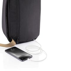 Vue Sac bandoulière Bobby Sling de couleur noir| Krokrodeal