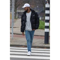 Vue Casquette 6 panneaux en coton recyclé 190gr IMPACT de couleur blanc| Krokrodeal