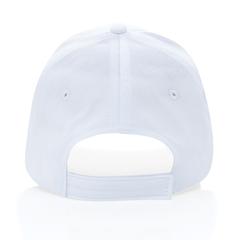 Vue Casquette 6 panneaux en coton recyclé 190gr IMPACT de couleur blanc| Krokrodeal