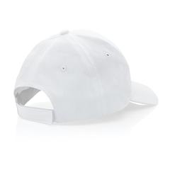 Vue Casquette 6 panneaux en coton recyclé 190gr IMPACT de couleur blanc| Krokrodeal