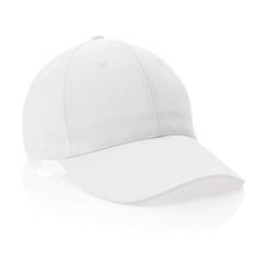 Vue Casquette 6 panneaux en coton recyclé 190gr IMPACT de couleur blanc| Krokrodeal