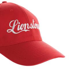 Vue Casquette 6 panneaux en coton recyclé 190gr IMPACT de couleur rouge| Krokrodeal