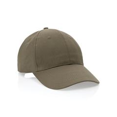 Vue Casquette 6 panneaux en coton recyclé 190gr IMPACT de couleur vert| Krokrodeal