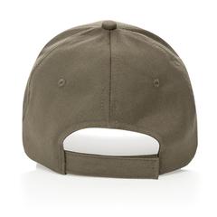 Vue Casquette 6 panneaux en coton recyclé 190gr IMPACT de couleur vert| Krokrodeal