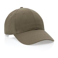 Vue Casquette 6 panneaux en coton recyclé 190gr IMPACT de couleur vert| Krokrodeal