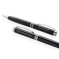 Vue Set stylos Exécutif Swiss Peak de couleur gris| Krokrodeal