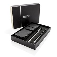 Vue Set stylos Exécutif Swiss Peak de couleur gris| Krokrodeal