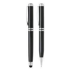 Vue Set stylos Exécutif Swiss Peak de couleur gris| Krokrodeal