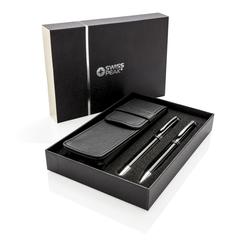 Vue Set stylos Exécutif Swiss Peak de couleur gris| Krokrodeal