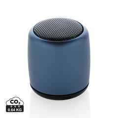 Vue Mini enceinte sans fil en aluminium de couleur bleu| Krokrodeal