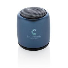 Vue Mini enceinte sans fil en aluminium de couleur bleu| Krokrodeal