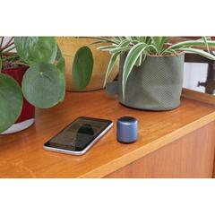 Vue Mini enceinte sans fil en aluminium de couleur bleu| Krokrodeal
