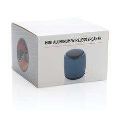 Vue Mini enceinte sans fil en aluminium de couleur bleu| Krokrodeal