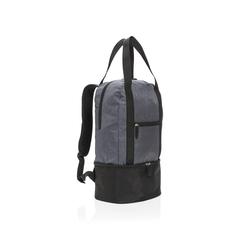 Vue Sac à dos isotherme 3 en 1 de couleur gris| Krokrodeal
