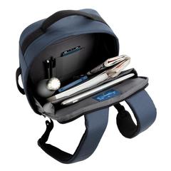 Vue Sac à dos antivol Impact en rPET AWARE™ de couleur bleu| Krokrodeal