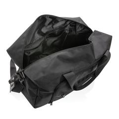 Vue Sac weekend Swiss Peak Voyager en rPET AWARE™ de couleur noir| Krokrodeal