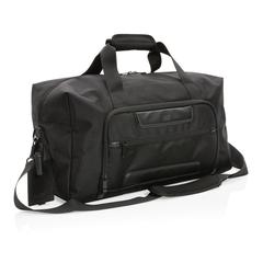 Vue Sac weekend Swiss Peak Voyager en rPET AWARE™ de couleur noir| Krokrodeal