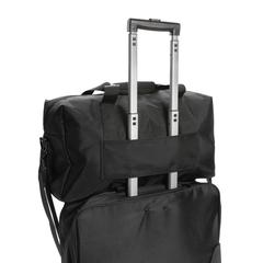 Vue Sac weekend Swiss Peak Voyager en rPET AWARE™ de couleur noir| Krokrodeal