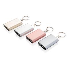 Vue Porte-clés powerbank 1000mAh de couleur gris| Krokrodeal
