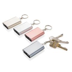 Vue Porte-clés powerbank 1000mAh de couleur gris| Krokrodeal