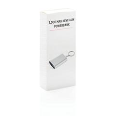 Vue Porte-clés powerbank 1000mAh de couleur gris| Krokrodeal