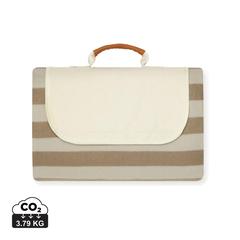 Vue VINGA Couverture de pique-nique en rPET GRS Alba de couleur marron| Krokrodeal
