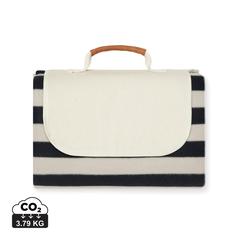 Vue VINGA Couverture de pique-nique en rPET GRS Alba de couleur noir| Krokrodeal