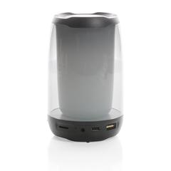 Vue Enceinte Lightboom 5W en plastique recyclé RCS de couleur noir| Krokrodeal