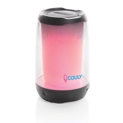 Vue Enceinte Lightboom 5W en plastique recyclé RCS de couleur noir| Krokrodeal