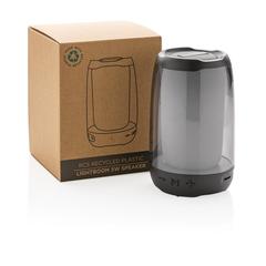 Vue Enceinte Lightboom 5W en plastique recyclé RCS de couleur noir| Krokrodeal