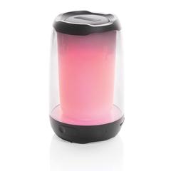 Vue Enceinte Lightboom 5W en plastique recyclé RCS de couleur noir| Krokrodeal