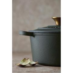 Vue VINGA Marmite en fonte émaillée 1,9L Monte de couleur vert| Krokrodeal