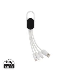 Vue Câble 4 en 1 avec mousqueton de couleur blanc| Krokrodeal