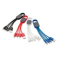 Vue Câble 4 en 1 avec mousqueton de couleur blanc| Krokrodeal