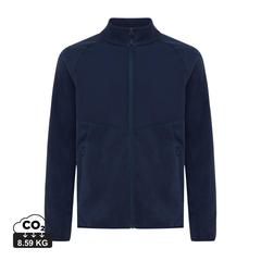 Vue Polaire à zip en polyester recyclé Iqoniq Talung de couleur bleu| Krokrodeal