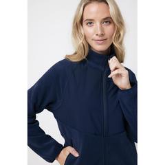 Vue Polaire à zip en polyester recyclé Iqoniq Talung de couleur bleu| Krokrodeal