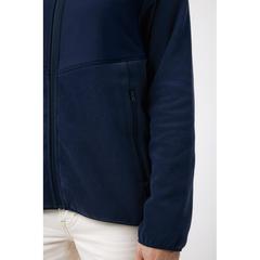 Vue Polaire à zip en polyester recyclé Iqoniq Talung de couleur bleu| Krokrodeal
