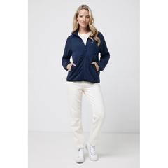 Vue Polaire à zip en polyester recyclé Iqoniq Talung de couleur bleu| Krokrodeal