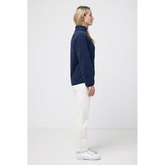 Vue Polaire à zip en polyester recyclé Iqoniq Talung de couleur bleu| Krokrodeal