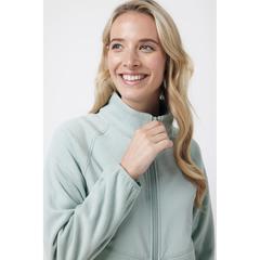 Vue Polaire à zip en polyester recyclé Iqoniq Talung de couleur vert| Krokrodeal
