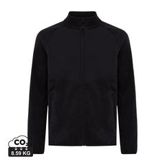 Vue Polaire à zip en polyester recyclé Iqoniq Talung de couleur noir| Krokrodeal
