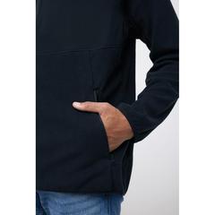 Vue Polaire à zip en polyester recyclé Iqoniq Talung de couleur noir| Krokrodeal
