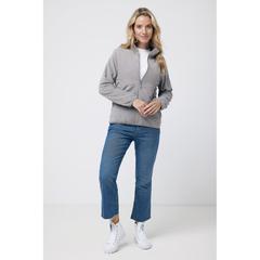 Vue Polaire à zip en polyester recyclé Iqoniq Talung de couleur gris| Krokrodeal